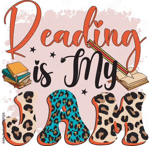Book Lover Sublimation Design
