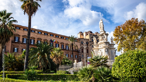 Palermo, Sicily, Italy. Parlament building, Palazzo dei Normanni, Royal Palace. Palazzo Reale