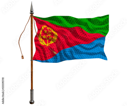 National flag of Eritrea. Background with flag of Eritrea