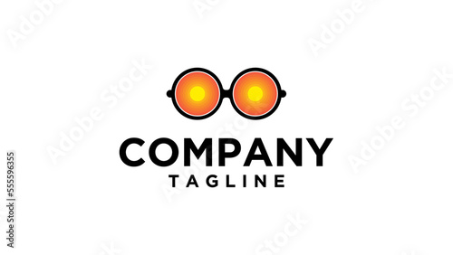  glasses with sun logo.