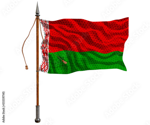 National flag of Belarus. Background with flag of Belarus.