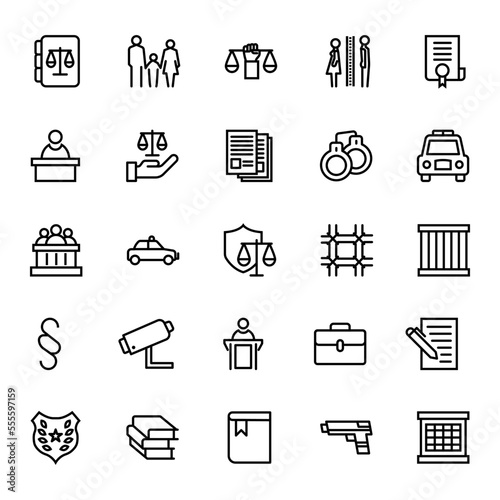 Outline icon for Law & Justice