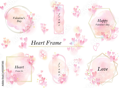 バレンタイン ハートのフレームセット