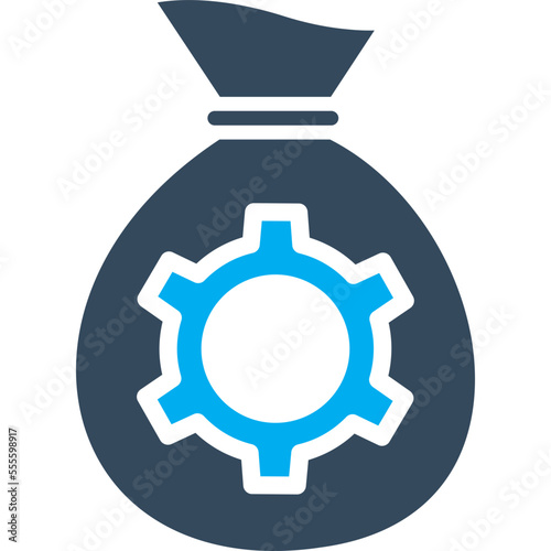 Dollar Sack Setting Vector Icon
