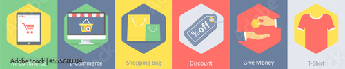 m commerce, e commerce, shopping bag
