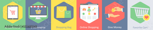 m commerce, e commerce, shopping bag