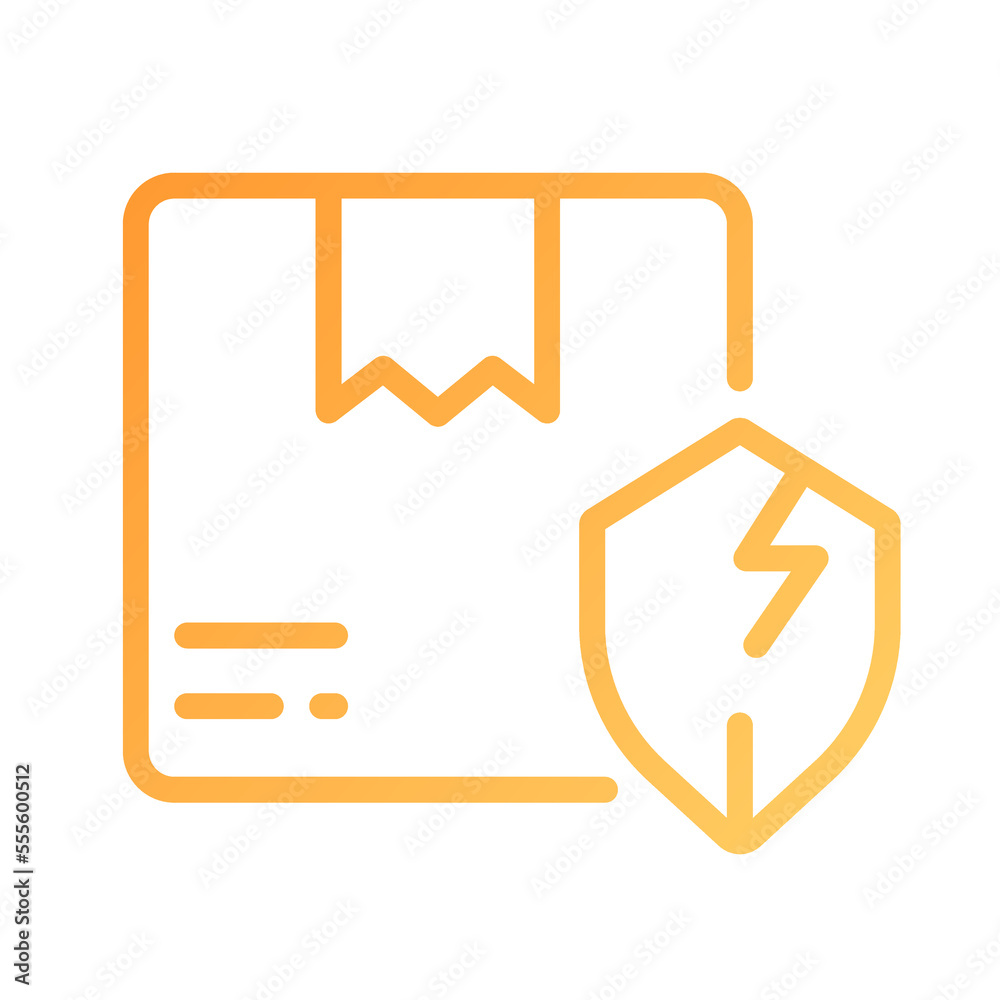 Unprotected parcel pixel perfect gradient linear vector icon. Order damage. Delivery failure. Insecure pack shipment. Thin line color symbol. Modern style pictogram. Vector isolated outline drawing Unprotected parcel pixel perfect gradient linear vector icon. Order damage. Delivery failure. Insecure pack shipment. Thin line color symbol. Modern style pictogram. Vector isolated outline drawing