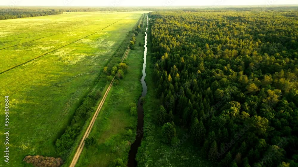 Disconetent River Irrigation ditches, a straightened river that has no bends. Problems of ...