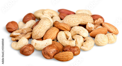 Mix of Tasty healthy nuts set photo