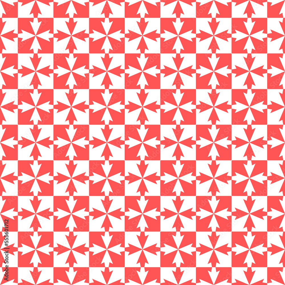 Seamless geometric red and white pattern Seamless geometric red and white pattern