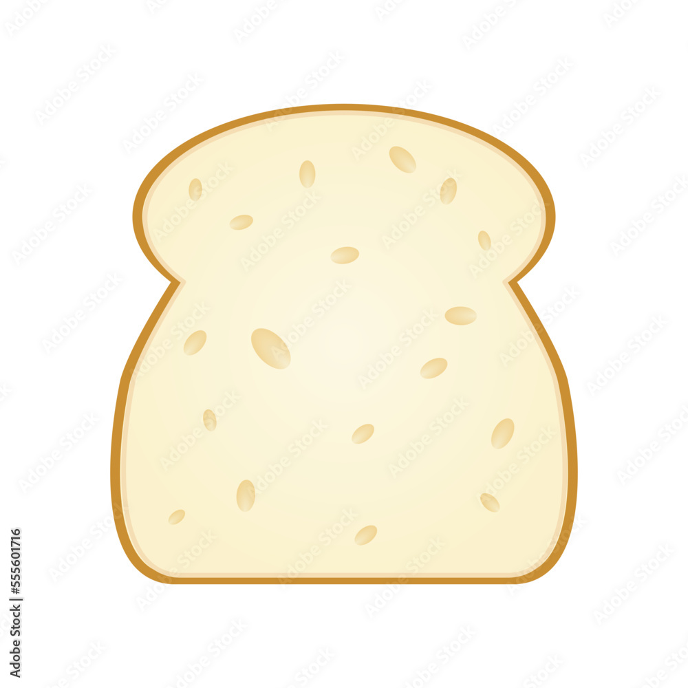 Vector illustration of a slice of sandwich bread Vector illustration of a slice of sandwich bread