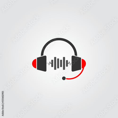 Headphones icon. Vector concept illustration for design.