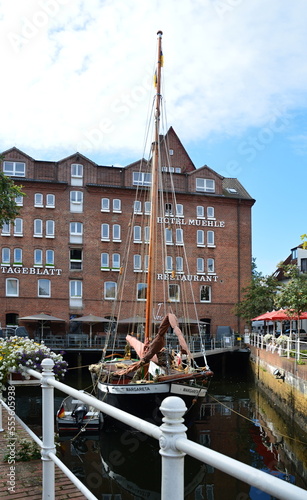Historical Sailing Ship in the Old Hanse Town Buxtehude, Lower Saxony photo