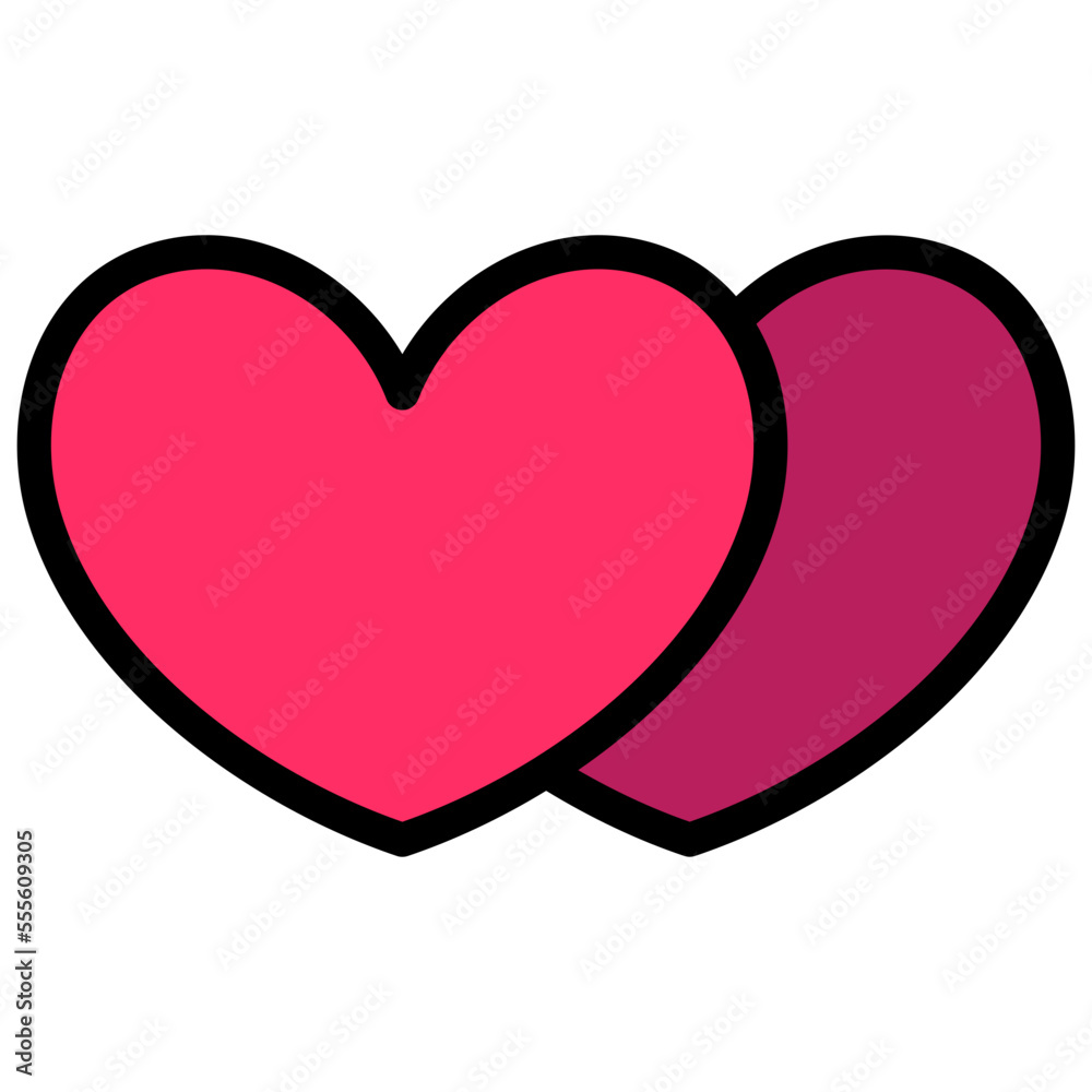 heart filled outline icon heart filled outline icon