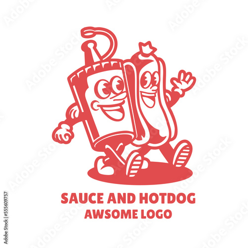 Illustration vector graphic of Sausage and Hotdog, good for logo design