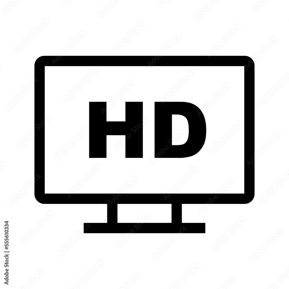 HD TV Icon. High Definition TV Icon. Vector. HD TV Icon. High Definition TV Icon. Vector.