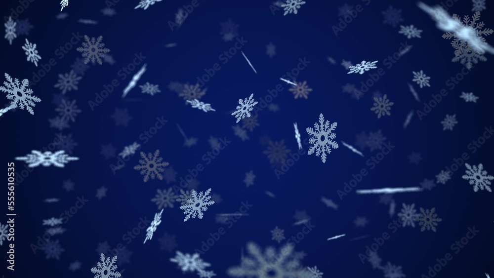 Christmas snowflakes in blue color background Christmas snowflakes in blue color background