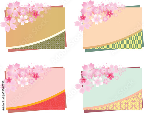 桜　春　和風　フレーム枠