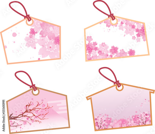 桜　春　和風　 絵馬