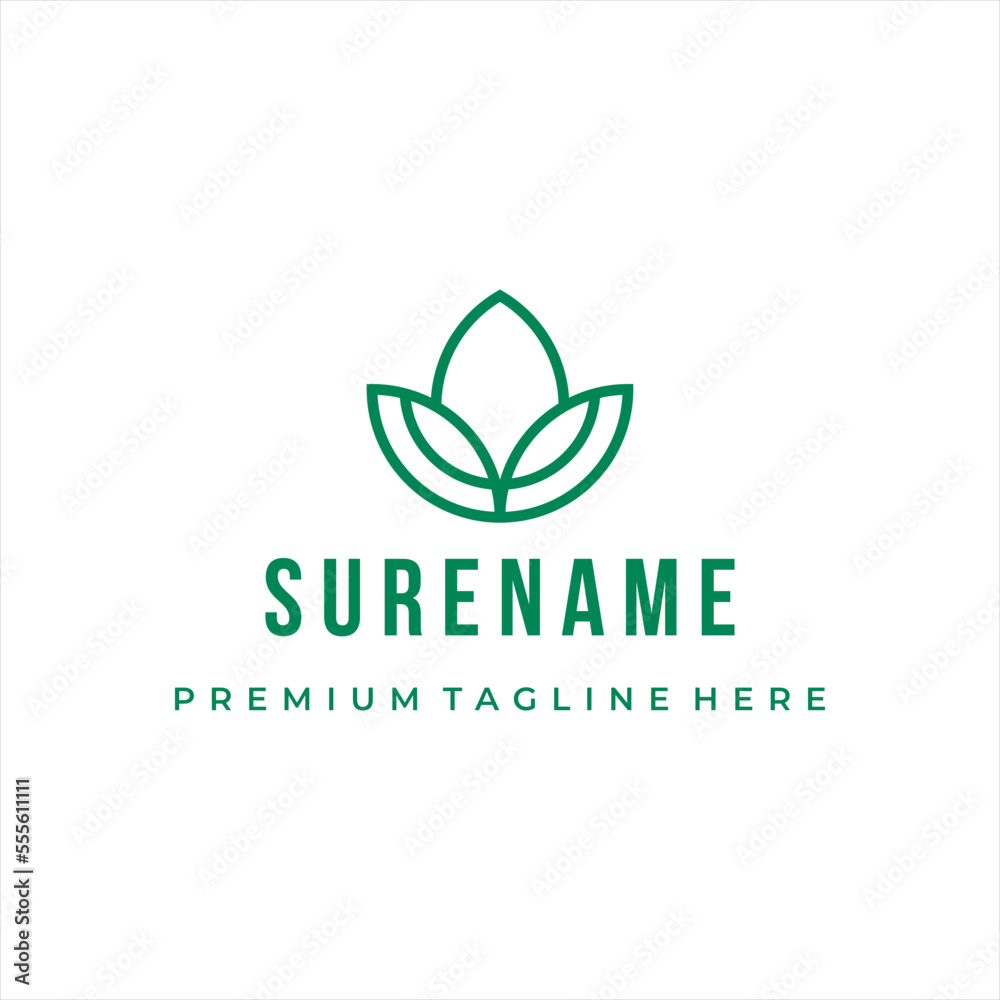 Cosmetic flower botanical logo design vector illustration custom logo design Cosmetic flower botanical logo design vector illustration custom logo design