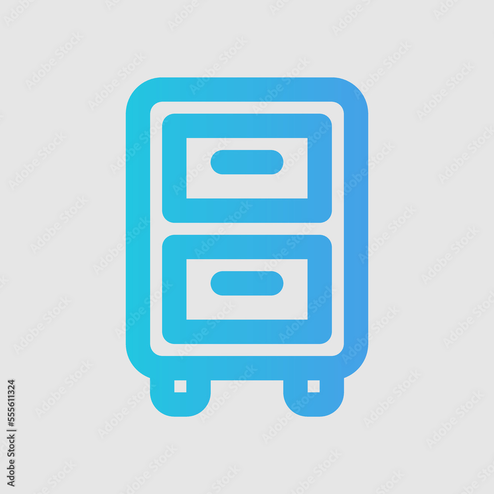 Drawer icon in gradient style about furniture, use for website mobile app presentation Drawer icon in gradient style about furniture, use for website mobile app presentation