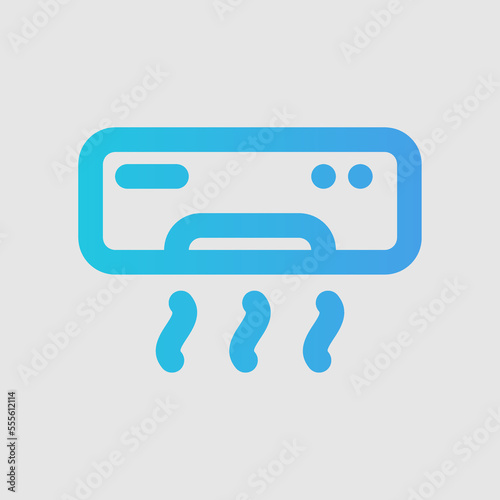 Air conditioner icon in gradient style about furniture, use for website mobile app presentation