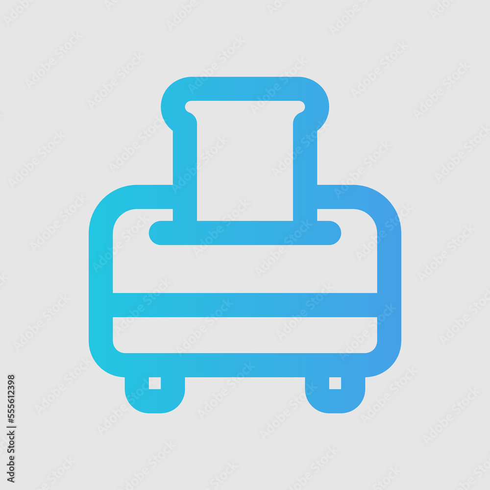 Fototapeta premium Toaster icon in gradient style about furniture, use for website mobile app presentation