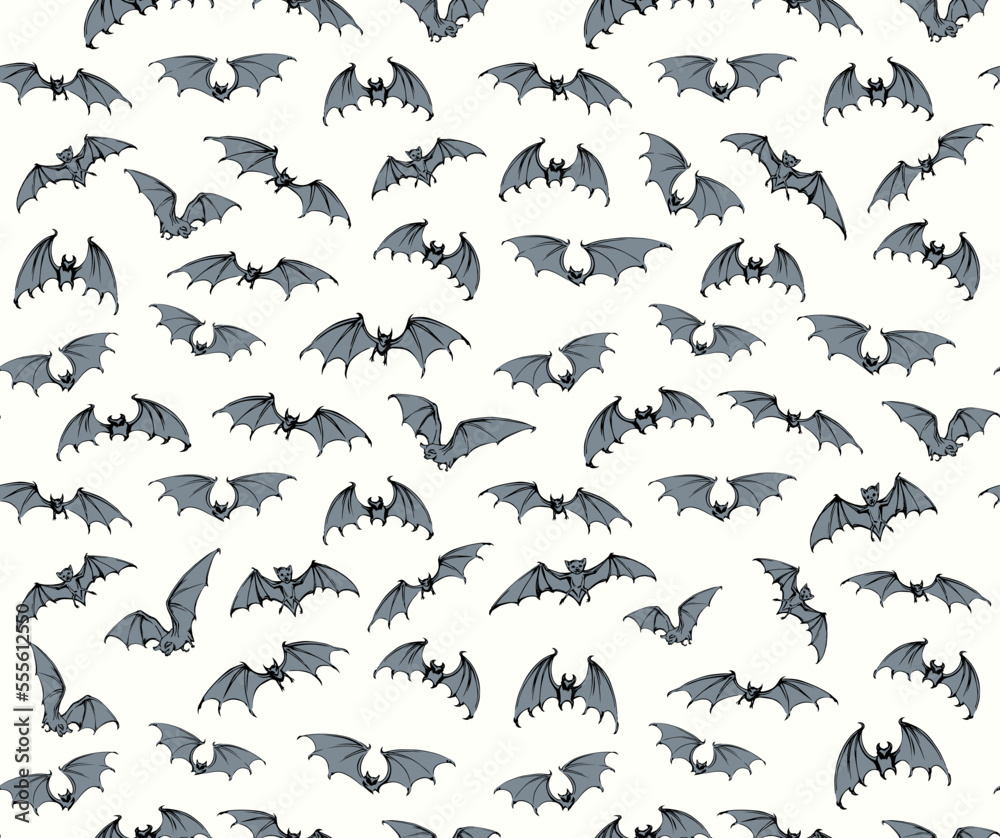 The bats is flying. Vector drawing The bats is flying. Vector drawing