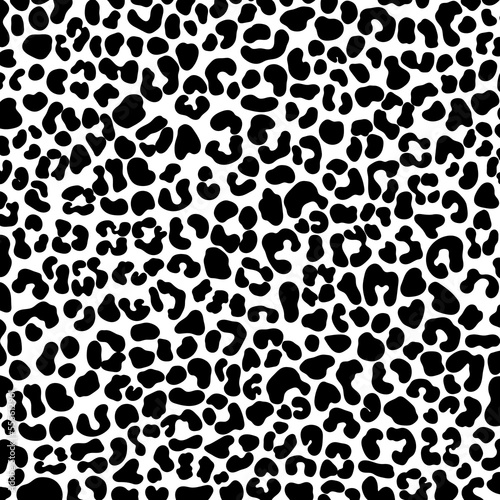 Vector black leopard print pattern animal seamless. Leopard skin abstract for printing  cutting  and crafts Ideal for mugs  stickers  stencils  web  cover  wall stickers  home decorate and more.