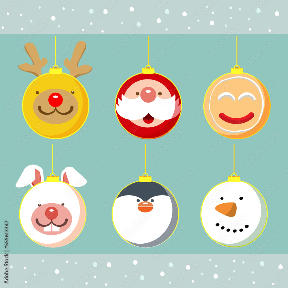 Christmas balls illustration