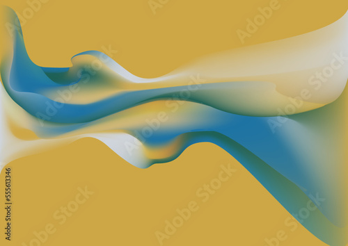 Fondo abstracto de ondas con fondo amarillo
