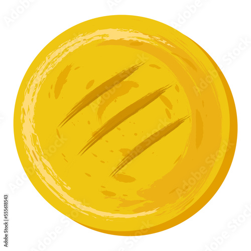 Arepa. A dish on a plate with a name. Latin American cuisine.