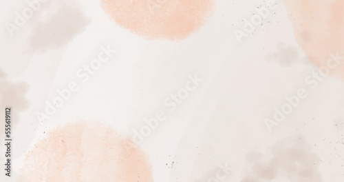 Abstract horizontal watercolor background. Neutral light colored empty space background illustration