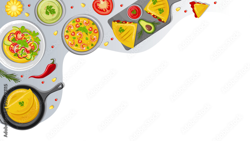 Design of web pages using Latin American cuisine. Banner, website, advertisement. Design of web pages using Latin American cuisine. Banner, website, advertisement.