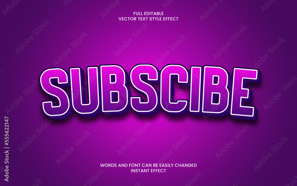 Subscribe Text Effect