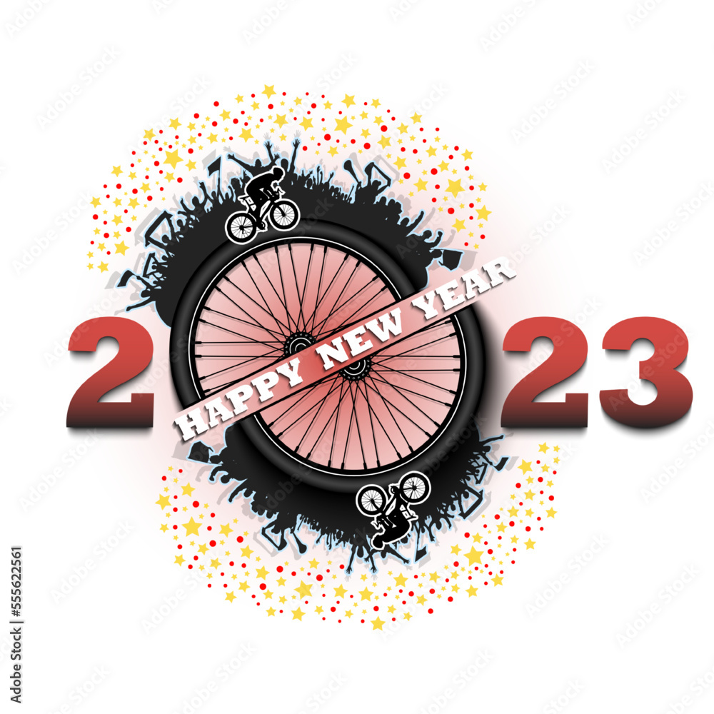 Happy New Year 2023 and wheel bike