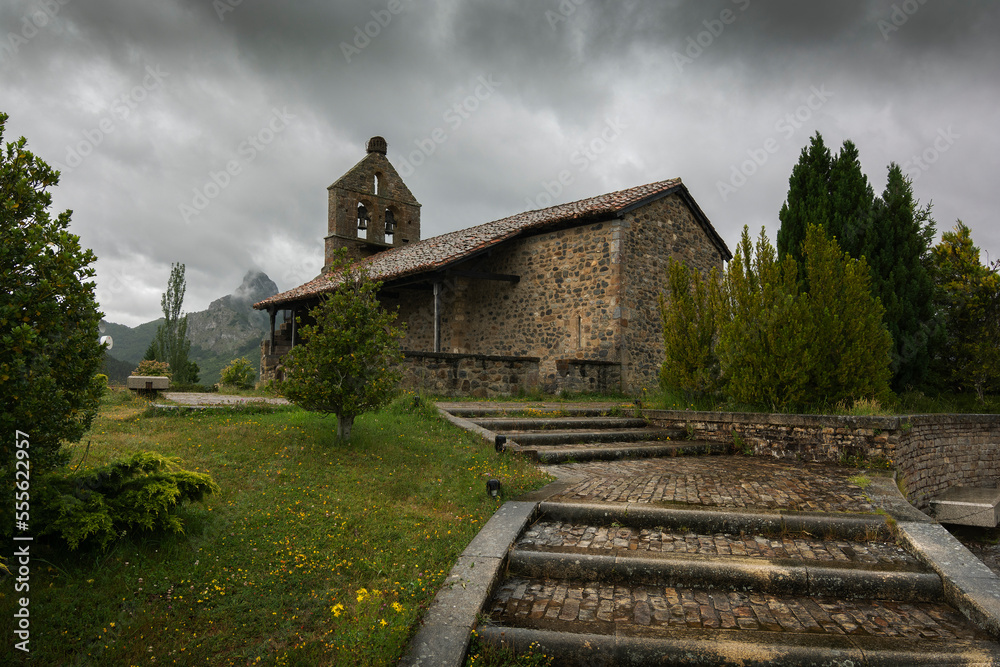 Small church in the town of Riaño Small church in the town of Riaño