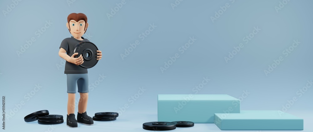 3D rendering of podium for fitness products health products or dietary supplement 3D rendering of podium for fitness products health products or dietary supplement