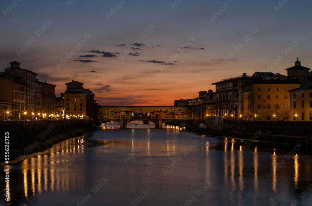 Ponte Vecchio by Sunset