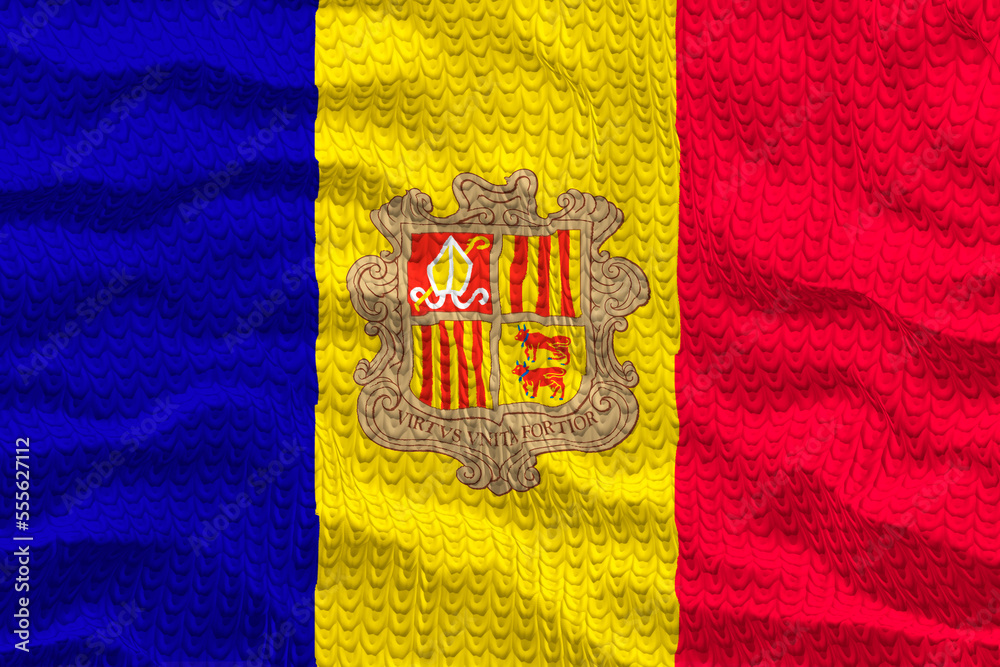 Fototapeta premium National flag of Andorra. Background with flag of Andorra