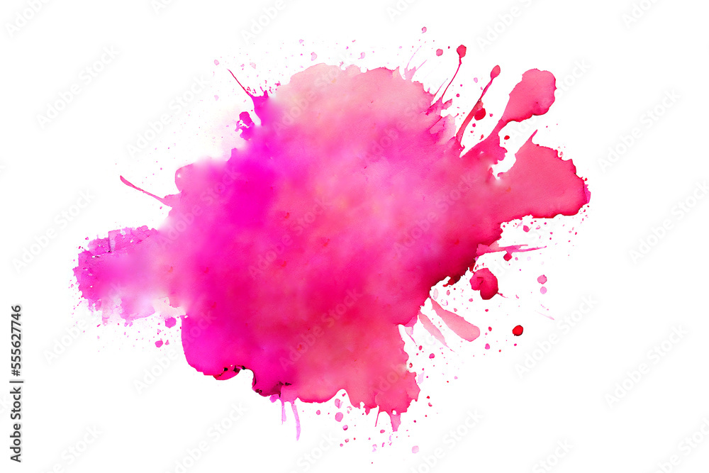 pink abstract watercolor splashes background 