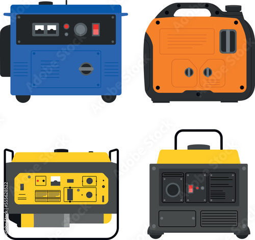 Vector generators on a transparent background