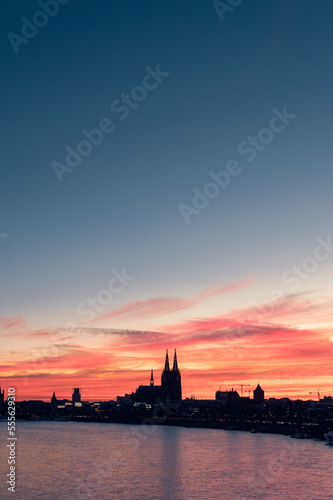 Naklejka Beautiful cologne cathedral at sunset