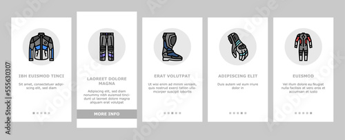 motorcycle bike motor sport onboarding mobile vector. scooter vehicle, biker rider, wheel speed, vintage road, transport, moto chopper motorcycle bike motor sport illustrations