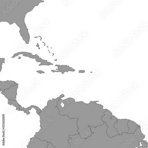 Pin map with Anguilla flag on world map. Vector illustration.