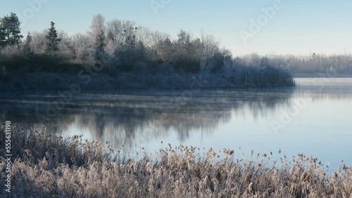 Drochower See im Lausitzer Seenland im Winter, Deutschland photo