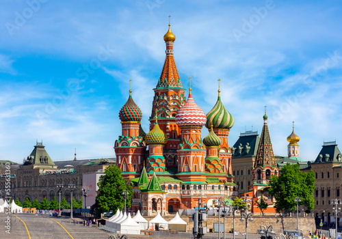 Cathedral of Vasily the Blessed (Saint Basil's Cathedral) on Red Square, Moscow, Russia