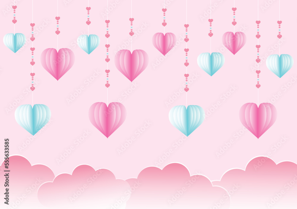 valentines day collection and romantic elements Love, wedding, Valentine's Day concept. Illustration vector illustration