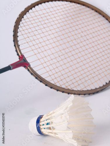 badminton racket and shuttlecock © AgusDLaksono