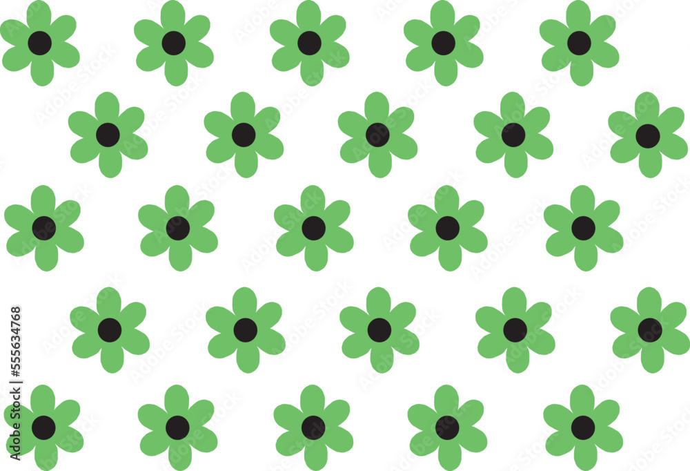 Vector minimal abstract white background with green floral paper tile pattern. Vector minimal abstract white background with green floral paper tile pattern.